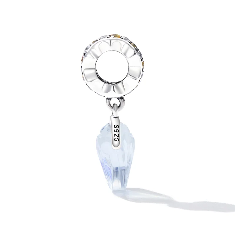 (image for) Pandora Style Glass Shell Dangle - SCC2211 - View 3