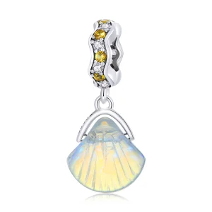 (image for) Pandora Style Glass Shell Dangle - SCC2211
