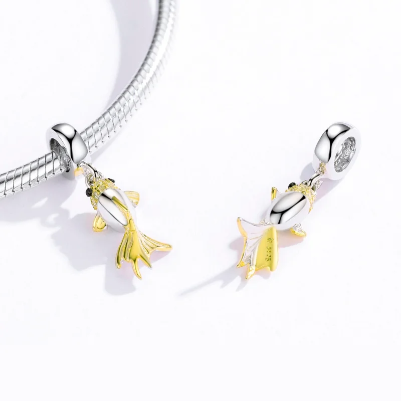 (image for) Pandora Style Golden Koi Dangle - BSC127 - View 4