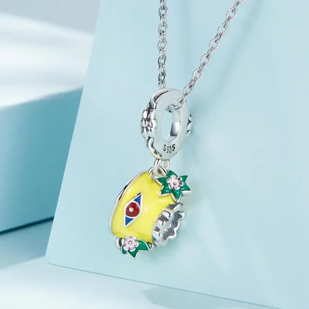 Pandora Style Grotesque Devil's Eye Teacup Dangle - SCC2375