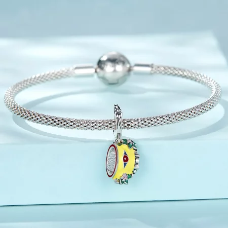 Pandora Style Grotesque Devil's Eye Teacup Dangle - SCC2375