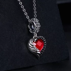 Pandora Style Heart of Roses Dangle - SCC2406