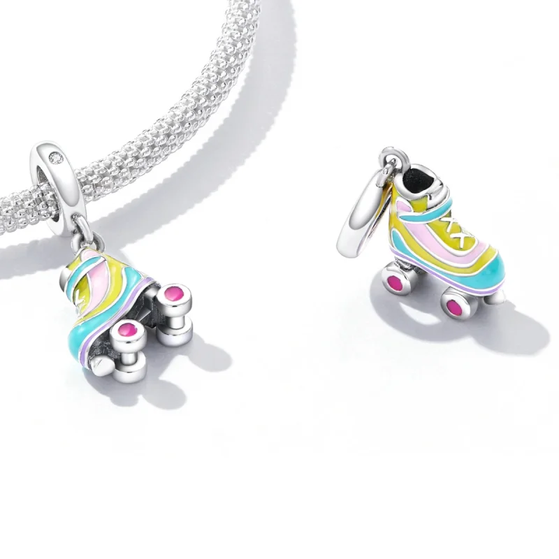 (image for) Pandora Style Ice Skates Dangle - SCC2213 - View 4