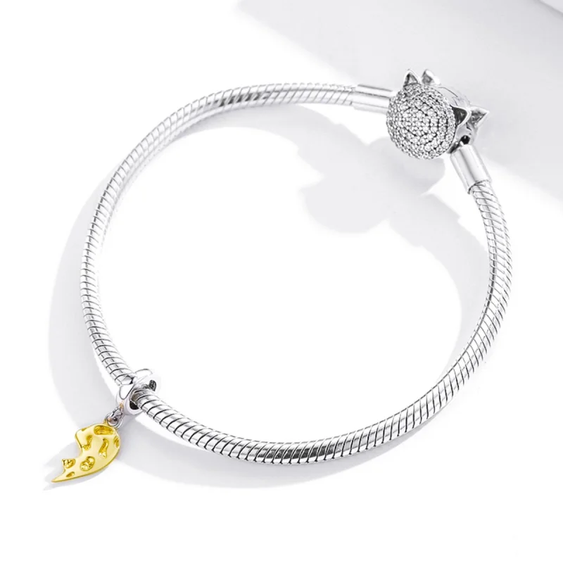 (image for) Pandora Style Intimacy - Half Heart Dangle - BSC465 - View 3