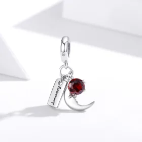 Pandora Style January Birthstone Dangle - SCC1719 Pandora Style January Birthstone Dangle - SCC1719