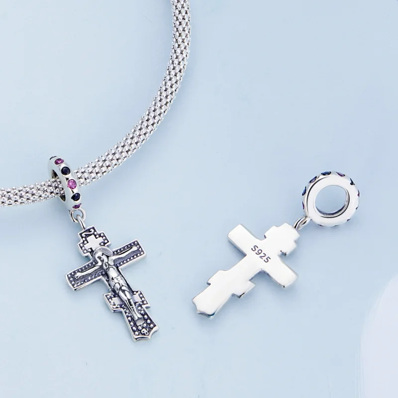 (image for) Pandora Style Jesus Cross Dangle - BSC668 - View 4