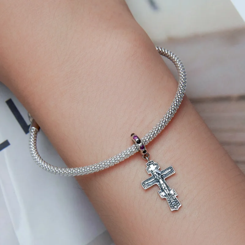 (image for) Pandora Style Jesus Cross Dangle - BSC668 - View 5