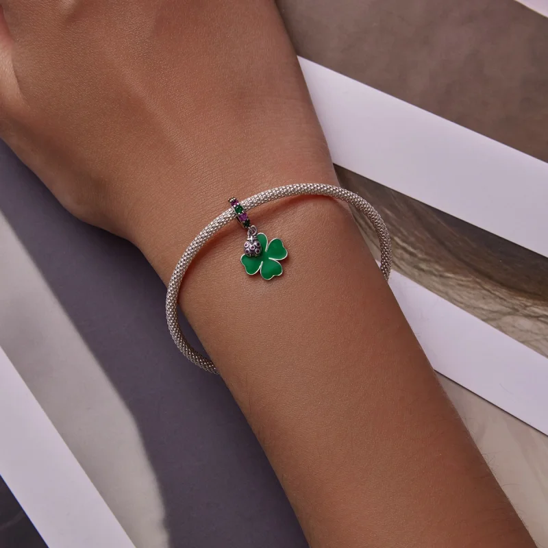 (image for) Pandora Style Ladybug Clover Dangle - SCC2187 - View 5