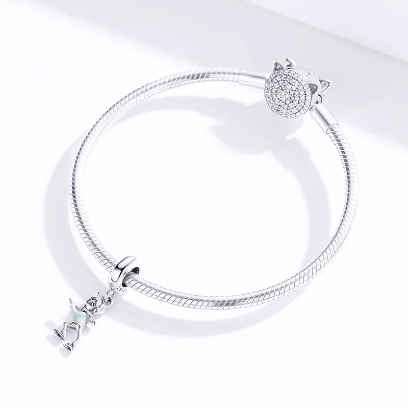 (image for) Pandora Style Little Boy Skiing Dangle - SCC1352 - View 2