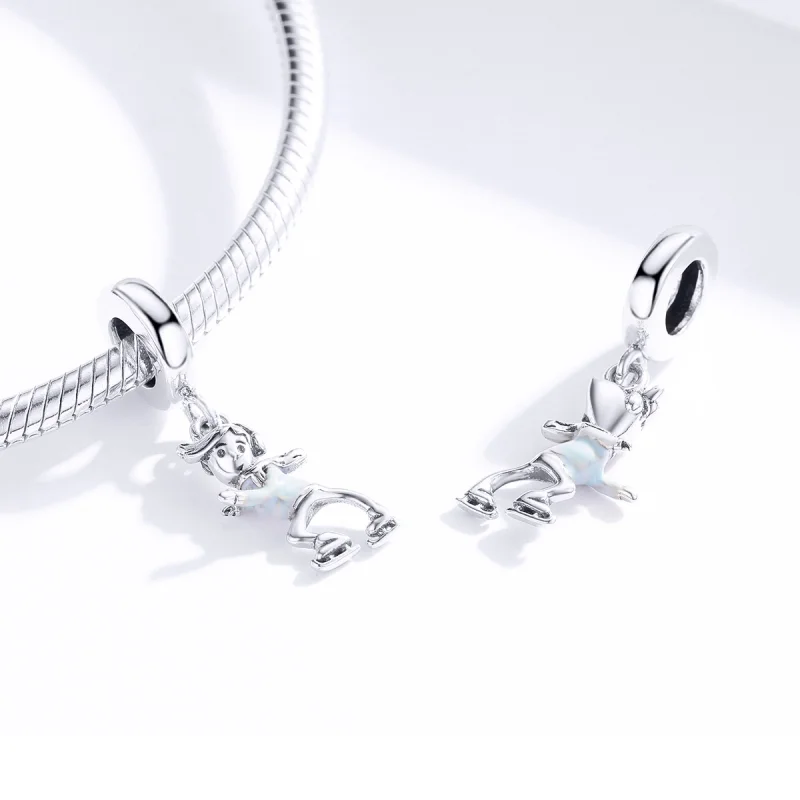 (image for) Pandora Style Little Boy Skiing Dangle - SCC1352 - View 4