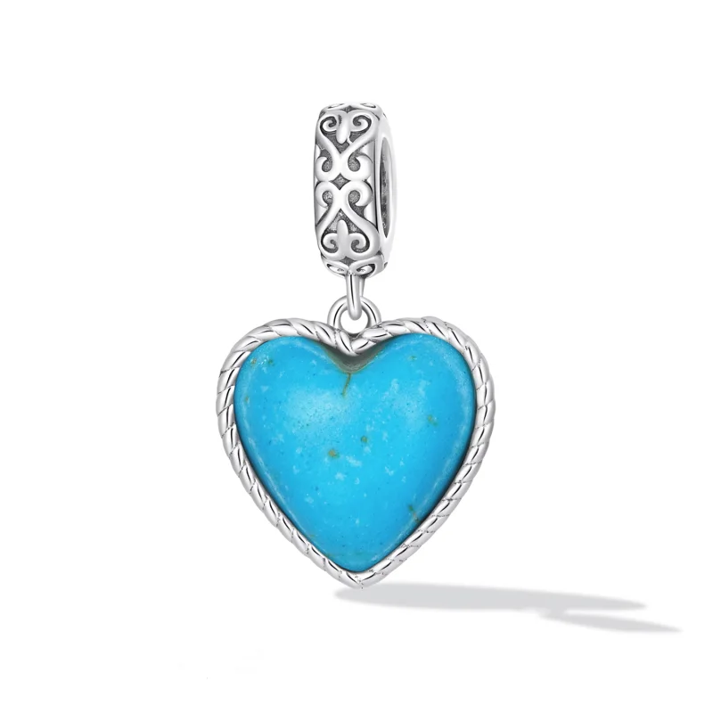 (image for) Pandora Style Love Turquoise Dangle - SCC2227 - View 2
