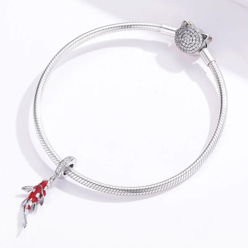 (image for) Pandora Style Lucky Koi Dangle - BSC085 - View 3