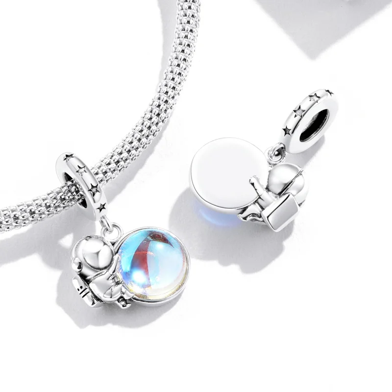 (image for) Pandora Style Lunar Astronaut Dangle - BSC581 - View 4
