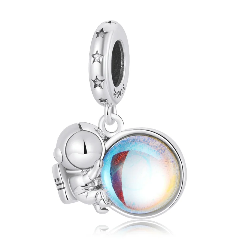 (image for) Pandora Style Lunar Astronaut Dangle - BSC581 - Product Image