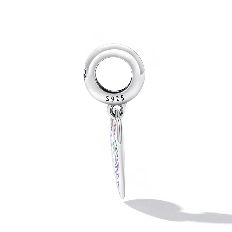 (image for) Pandora Style Mother's Day - Colorful Graffiti Hearts Dangle - BSC594 - View 3