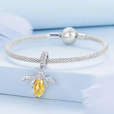 Pandora Style Murano Glass Bee Dangle - BSC710