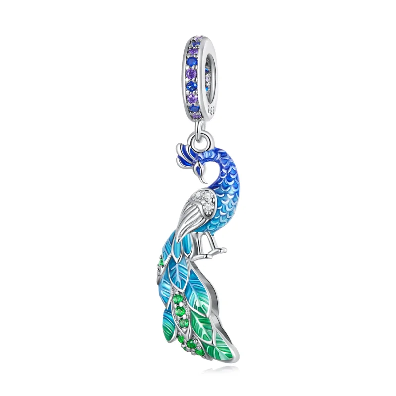 (image for) Pandora Style Peacock Dangle - BSC696 - Product Image