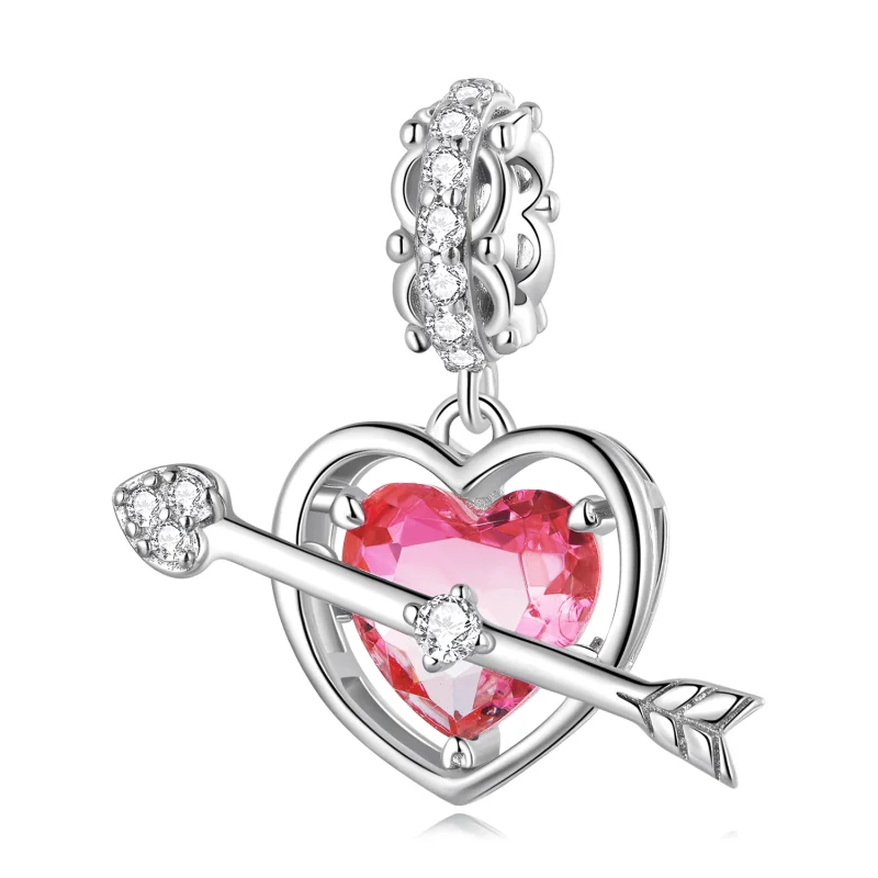 (image for) Pandora Style Piercing Heart Dangle - BSC680 - Product Image