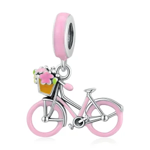 (image for) Pandora Style Pink Bicycle Dangle - SCC1975