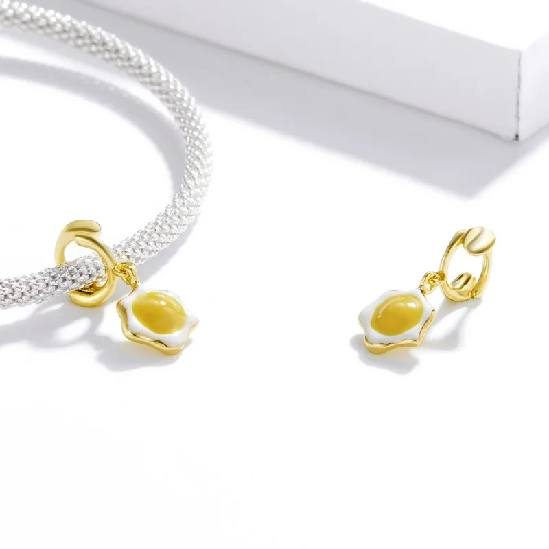 (image for) Pandora Style Poached Eggs Dangle - BSC350 - View 3