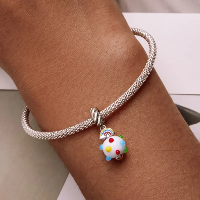 (image for) Pandora Style Rainbow Glass Dangle - SCC2225 - View 6