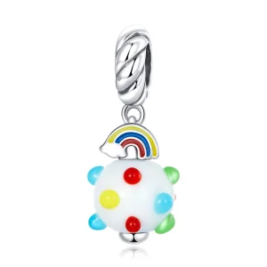 (image for) Pandora Style Rainbow Glass Dangle - SCC2225