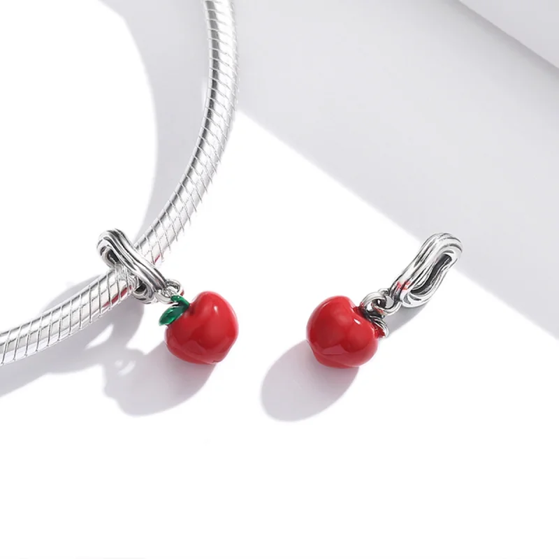 (image for) Pandora Style Red Apple Dangle - SCC1913 - View 4