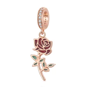 Pandora Style Red Rose Dangle - BSC642