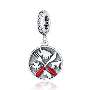 (image for) Pandora Style Refuse to Eat Wild Animals Dangle - SCC1588