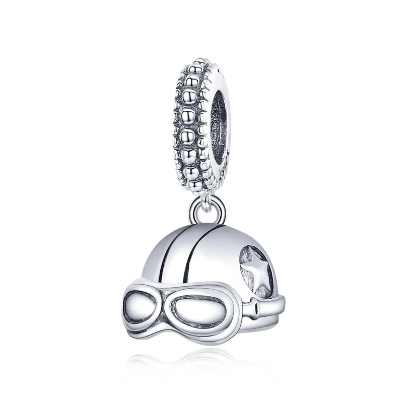 (image for) Pandora Style Retro Helmet Dangle - SCC1711 - Product Image