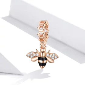 Pandora Style Rose Gold Little Bee Dangle - BSC370 Pandora Style Rose Gold Little Bee Dangle - BSC370