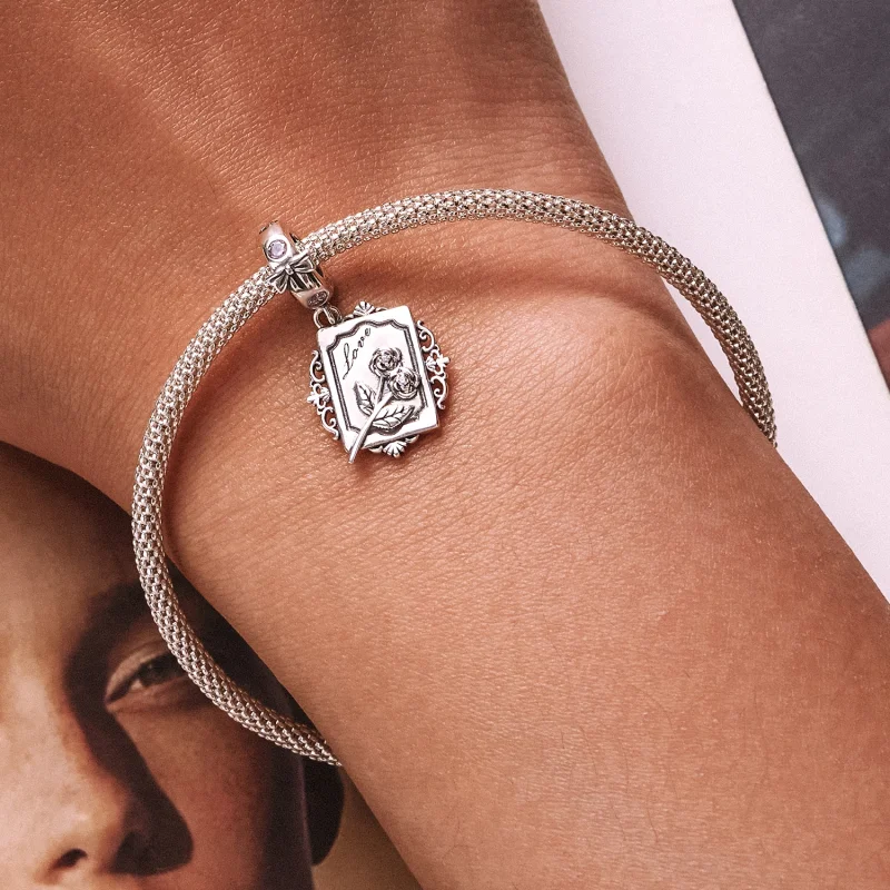 (image for) Pandora Style Rose Invitation Dangle - SCC2262 - View 7