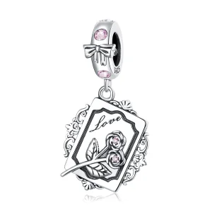 (image for) Pandora Style Rose Invitation Dangle - SCC2262