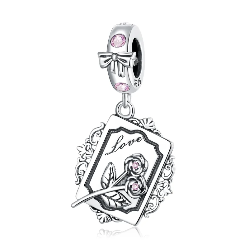 (image for) Pandora Style Rose Invitation Dangle - SCC2262 - Product Image