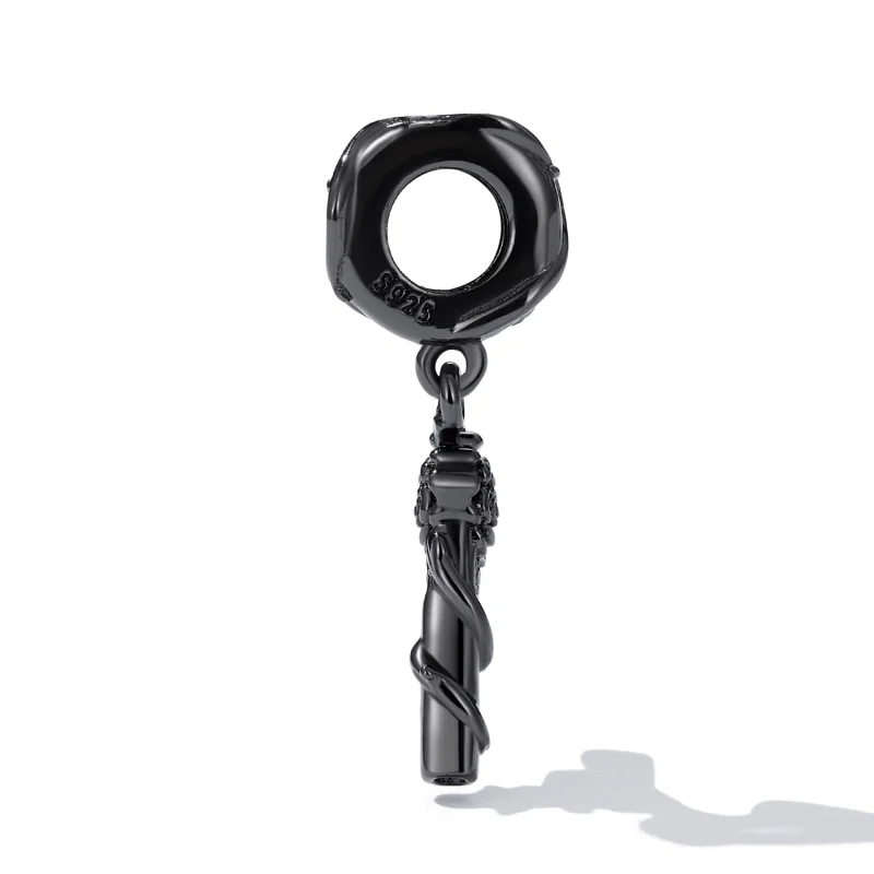 (image for) Pandora Style Rose Pistol Dangle - SCC2241 - View 3