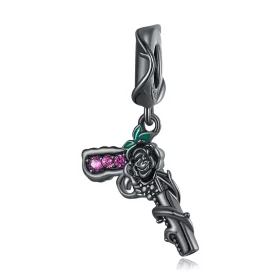 Pandora Style Rose Pistol Dangle - SCC2241 Pandora Style Rose Pistol Dangle - SCC2241