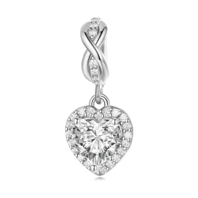 Pandora Style Shining Heart Dangle - BSC663 Pandora Style Shining Heart Dangle - BSC663