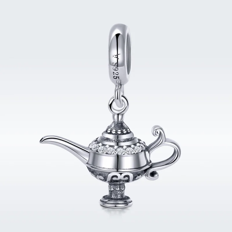 (image for) Pandora Style Silver Aladdin's Lamp Dangle - SCC703 - View 3