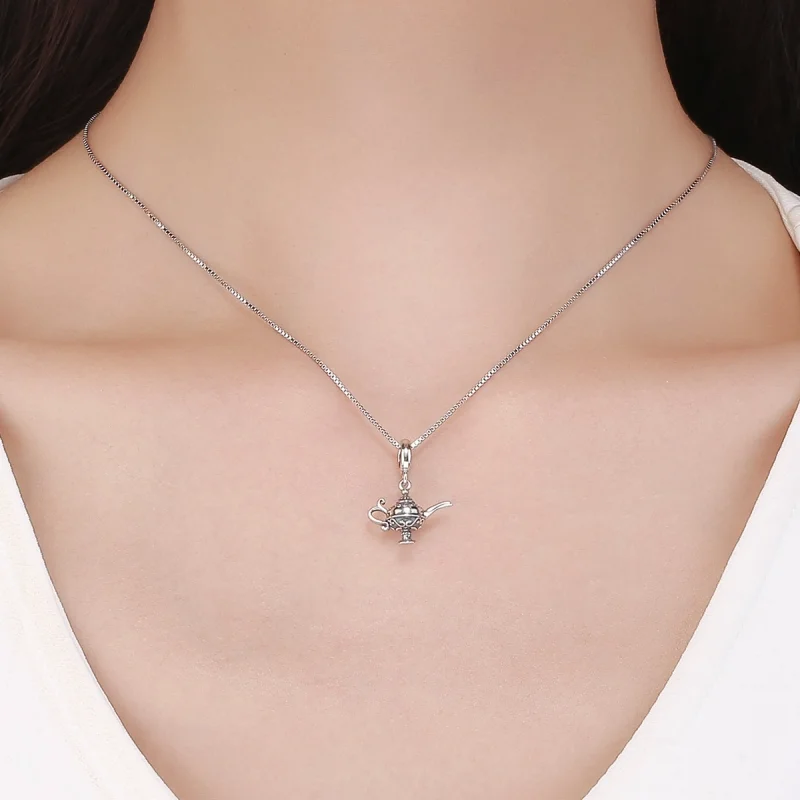 (image for) Pandora Style Silver Aladdin's Lamp Dangle - SCC703 - View 4