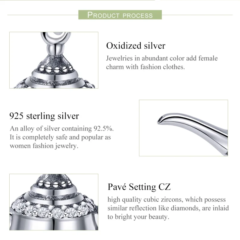 (image for) Pandora Style Silver Aladdin's Lamp Dangle - SCC703 - View 7