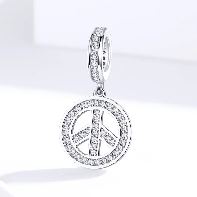 (image for) Pandora Style Silver Anti-War Dangle - SCC1367 - View 3