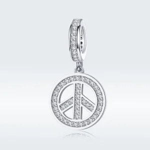 (image for) Pandora Style Silver Anti-War Dangle - SCC1367