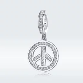 Pandora Style Silver Anti-War Dangle - SCC1367 Pandora Style Silver Anti-War Dangle - SCC1367
