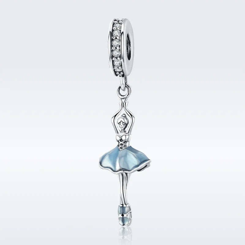(image for) Pandora Style Silver Ballerina Dangle - SCC514 - View 2