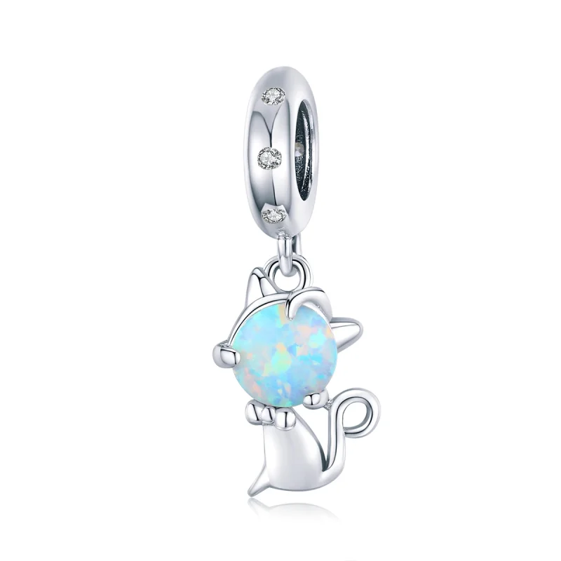 (image for) Pandora Style Silver Beloved Kitty Dangle - BSC235 - Product Image