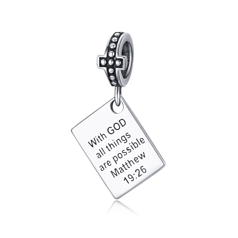 (image for) Pandora Style Silver Bible Dangle - SCC1424 - Product Image