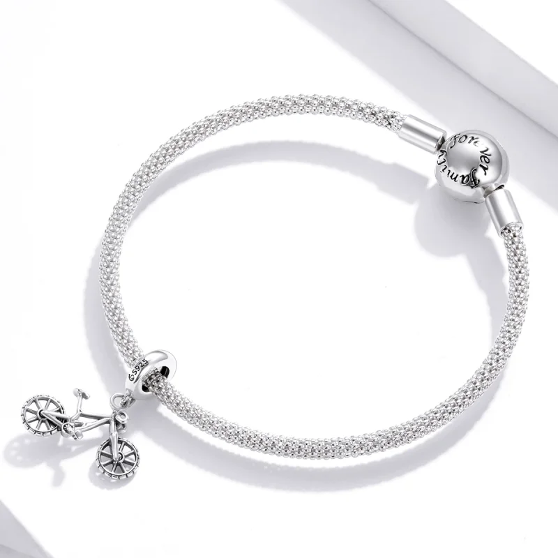 (image for) Pandora Style Silver Bicycle Dangle - BSC384 - View 3