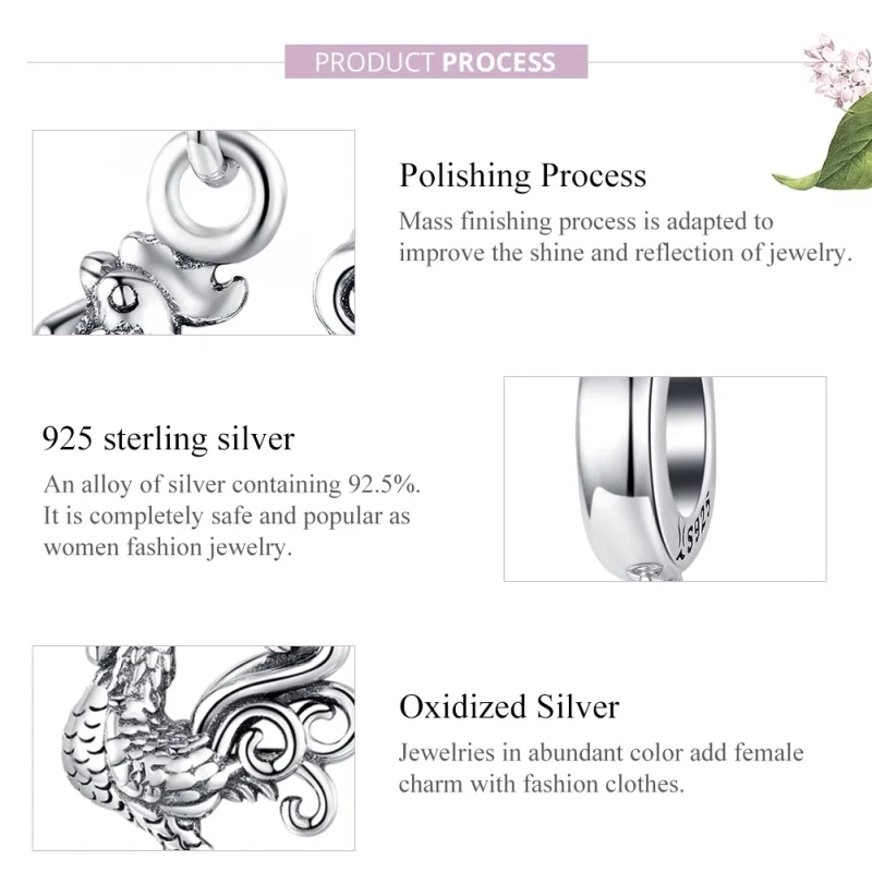 (image for) Pandora Style Silver Brave Rooster Dangle - SCC1337 - View 8