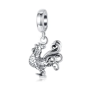 Pandora Style Silver Brave Rooster Dangle - SCC1337 (image for) Pandora Style Silver Brave Rooster Dangle - SCC1337