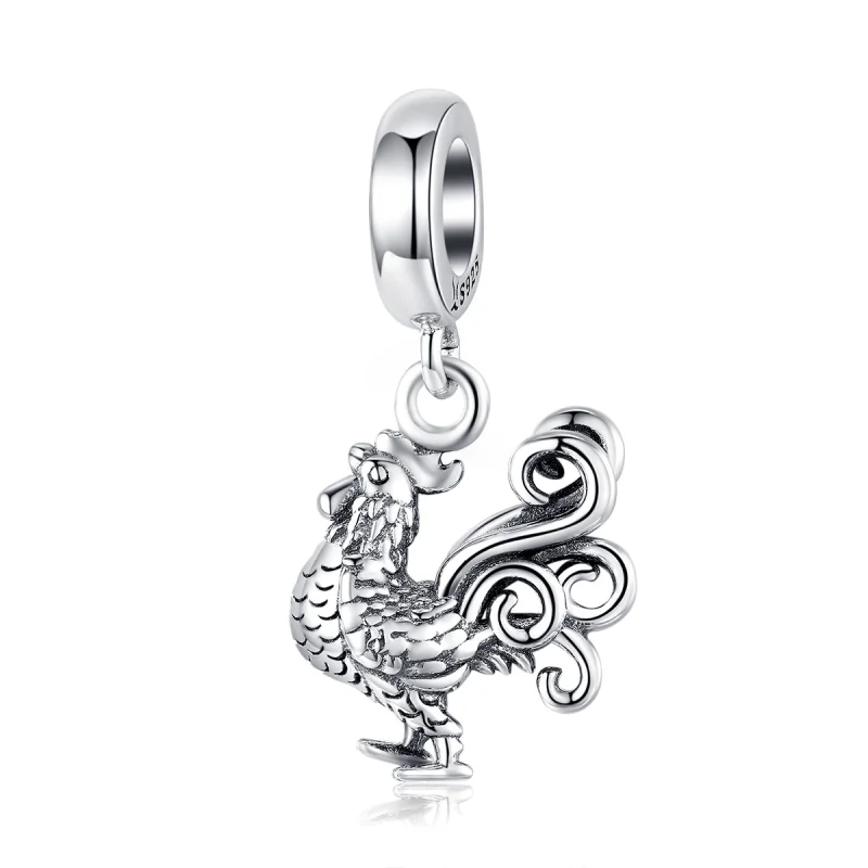 (image for) Pandora Style Silver Brave Rooster Dangle - SCC1337 - Product Image